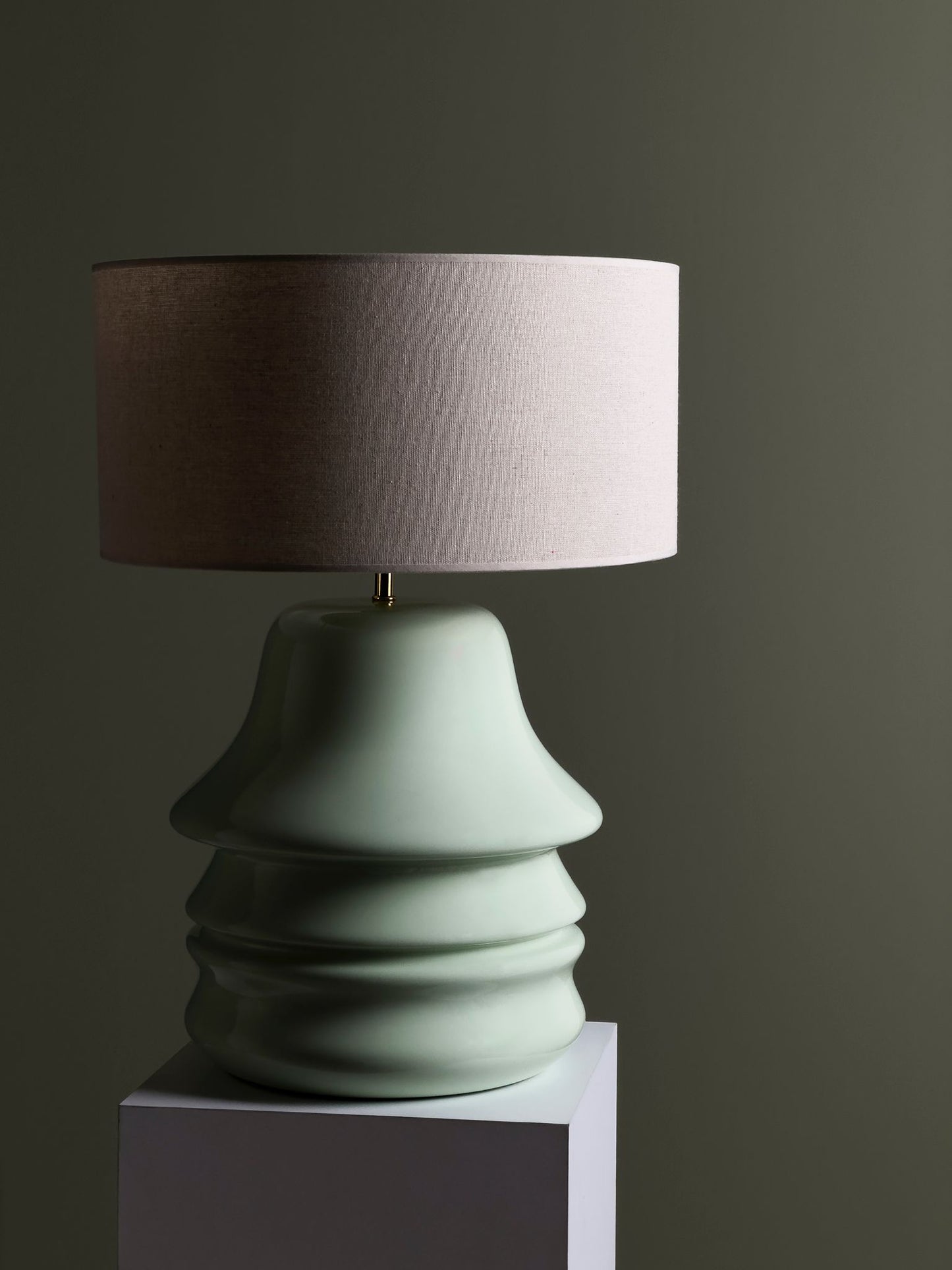 Mona Ahşap Abajur Yeşil