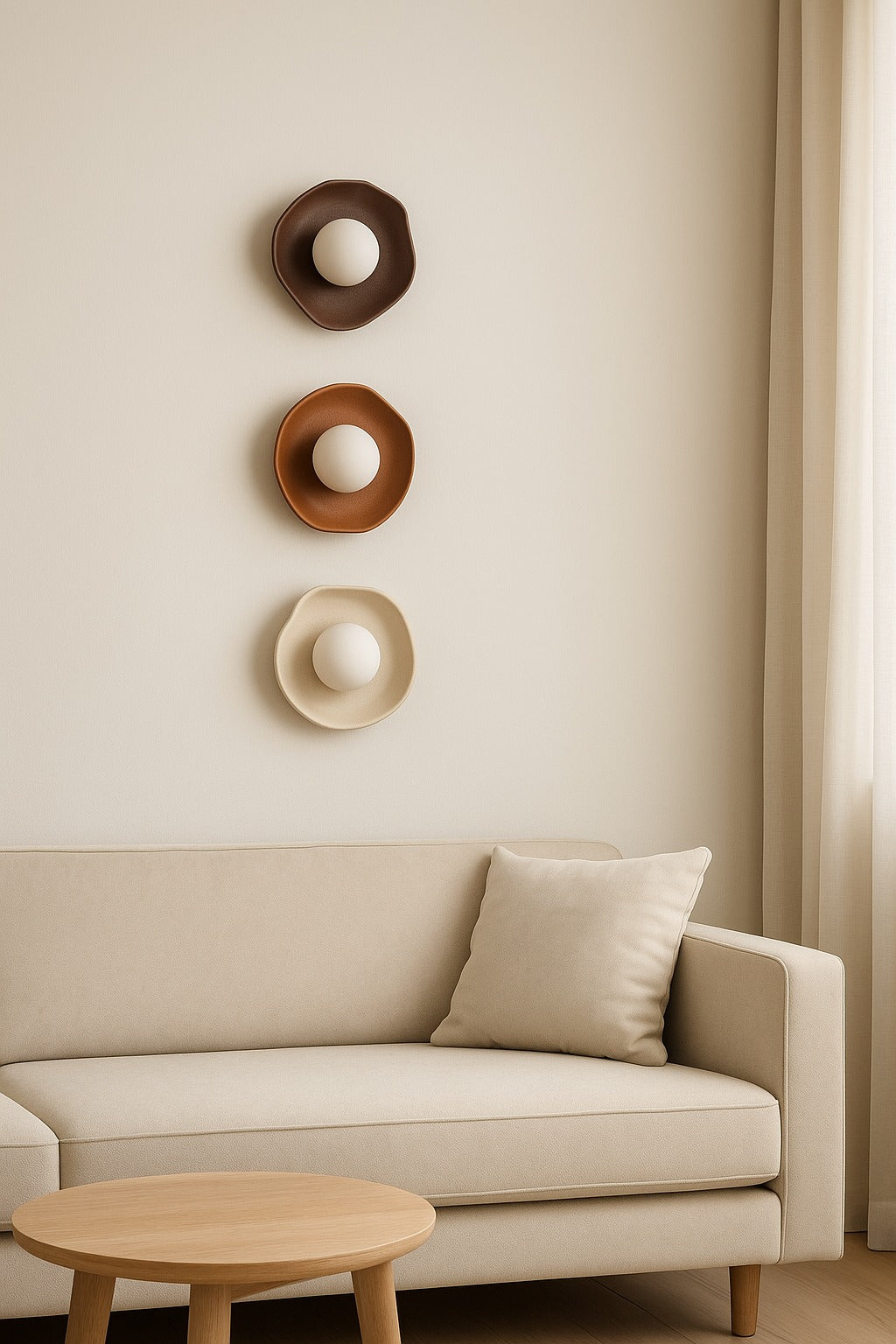 Terra El Yapımı Seramik Aplik Kahverengi