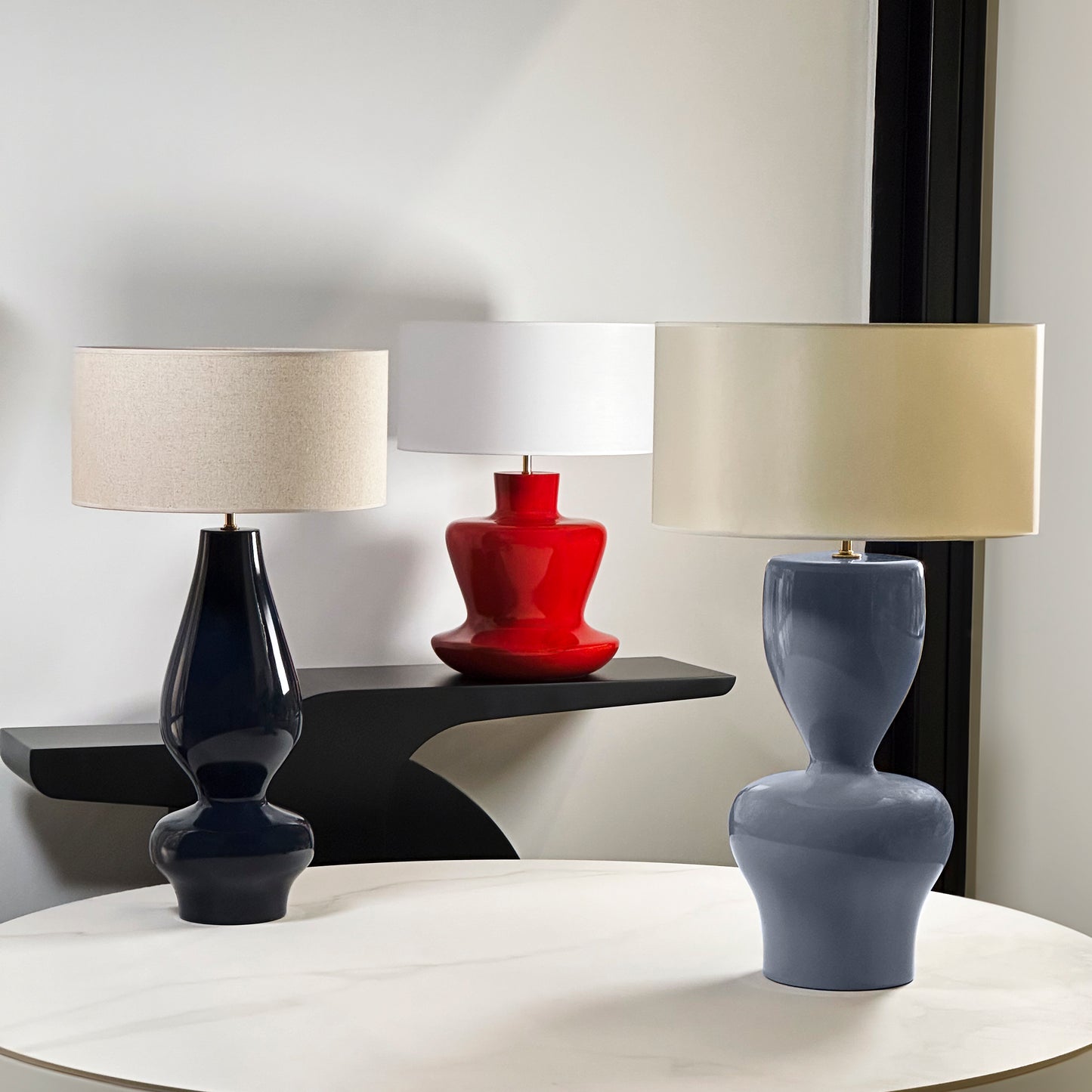 Donna Ahşap Abajur Lila