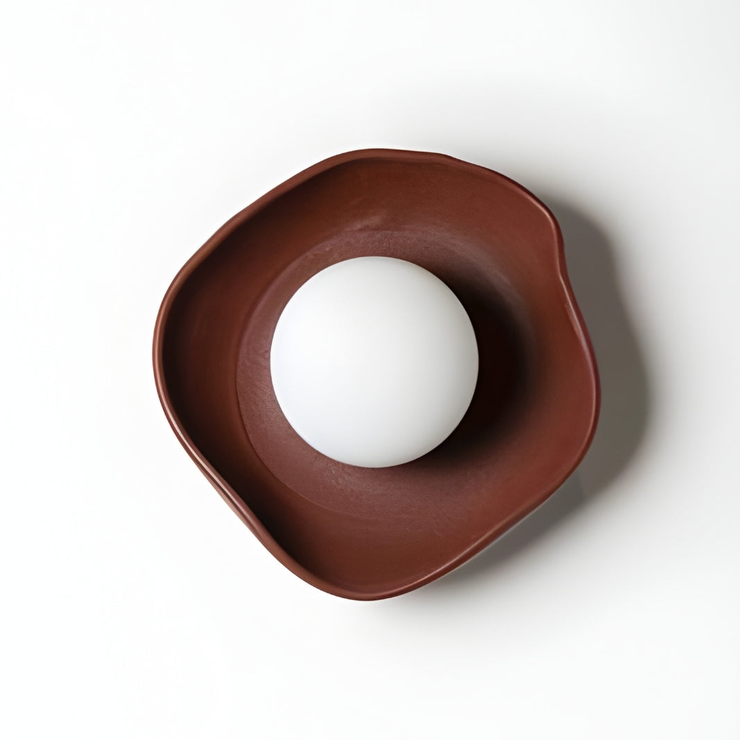 Terra El Yapımı Seramik Aplik Kahverengi