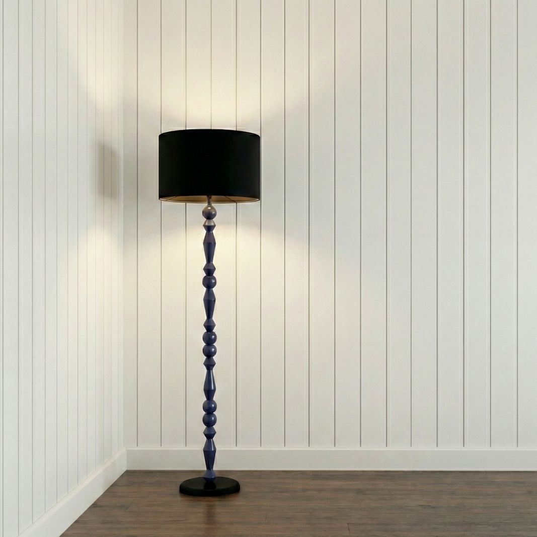 Alfie Ahşap Lambader Mavi