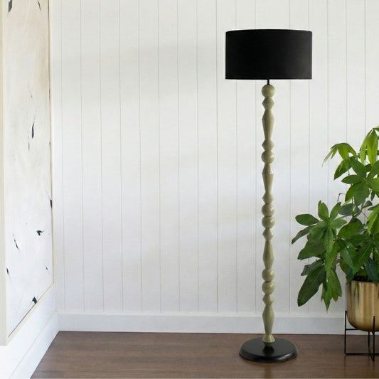 Alfie Ahşap Lambader Yeşil