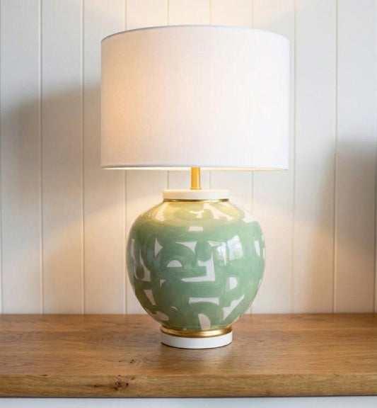 Green Cali El Yapımı Seramik Abajur