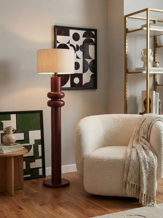 Sorrento Ahşap Lambader Bordo