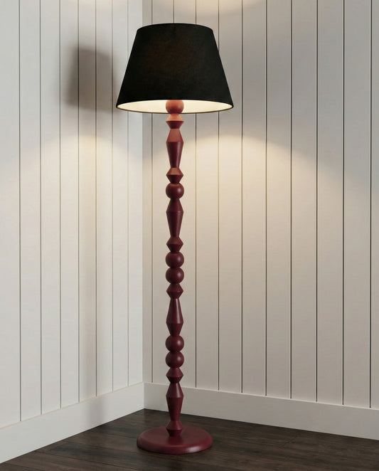 Alfie Ahşap Lambader Bordo